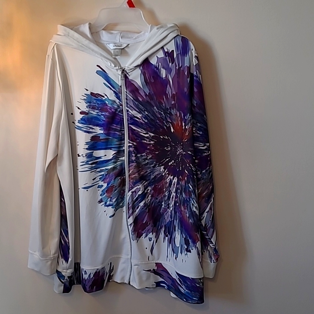 CJ Banks zip up Hooded jacket size 1x